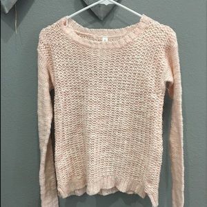 Aeorpostle pink and white sweater